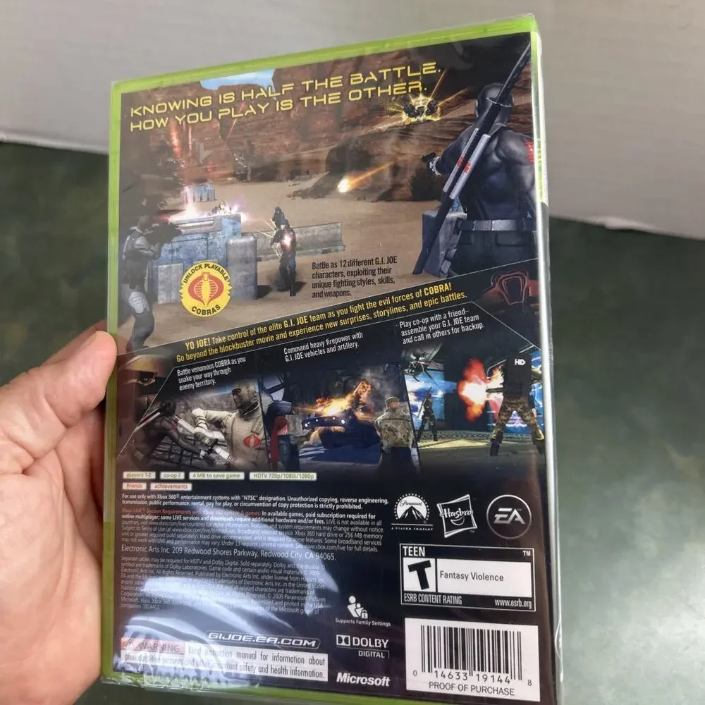 G.I. Joe The Rise of Cobra Xbox 360 New Sealed Original Shrink Wrap READ GI Joe